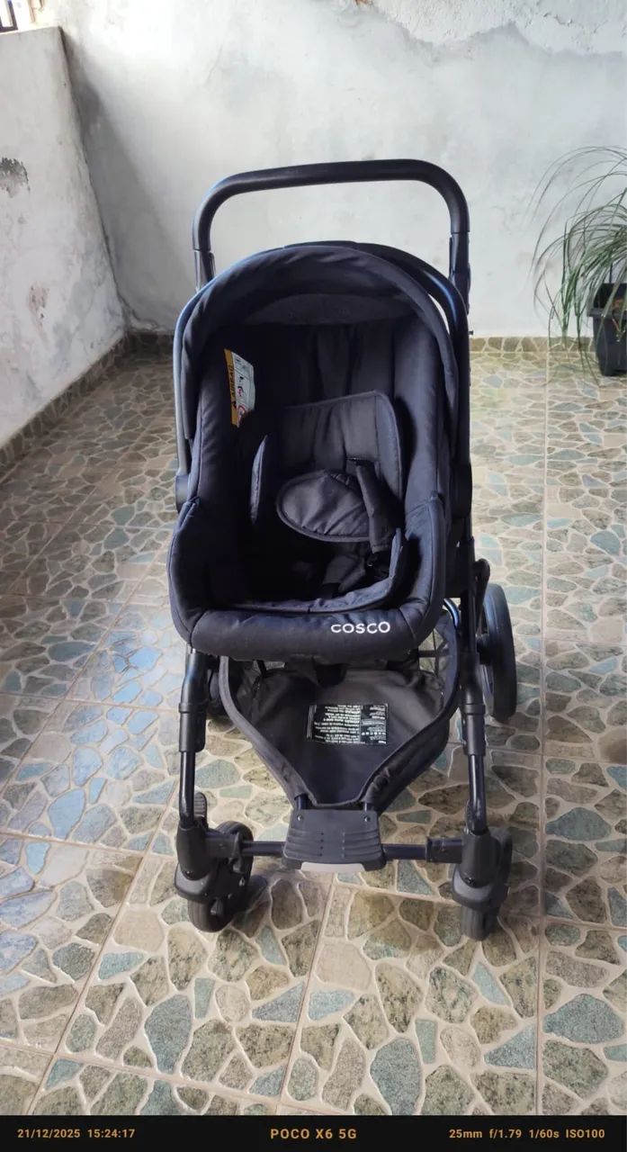 Carrinho de Bebê com Bebê Conforto Cosco - Foto 3