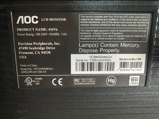  Monitor AOC - Tela Grande | Ótimo Preço! - Foto 3