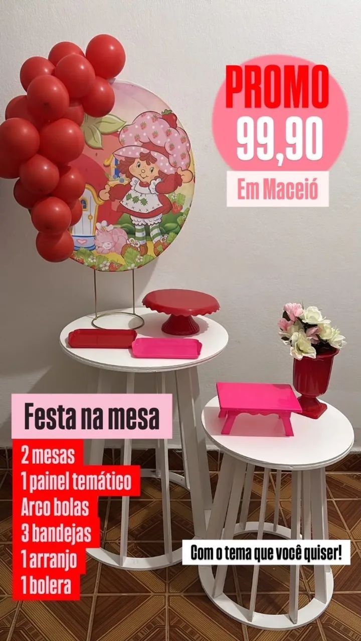 Aluguel Festa na Mesa - Pegue e monte