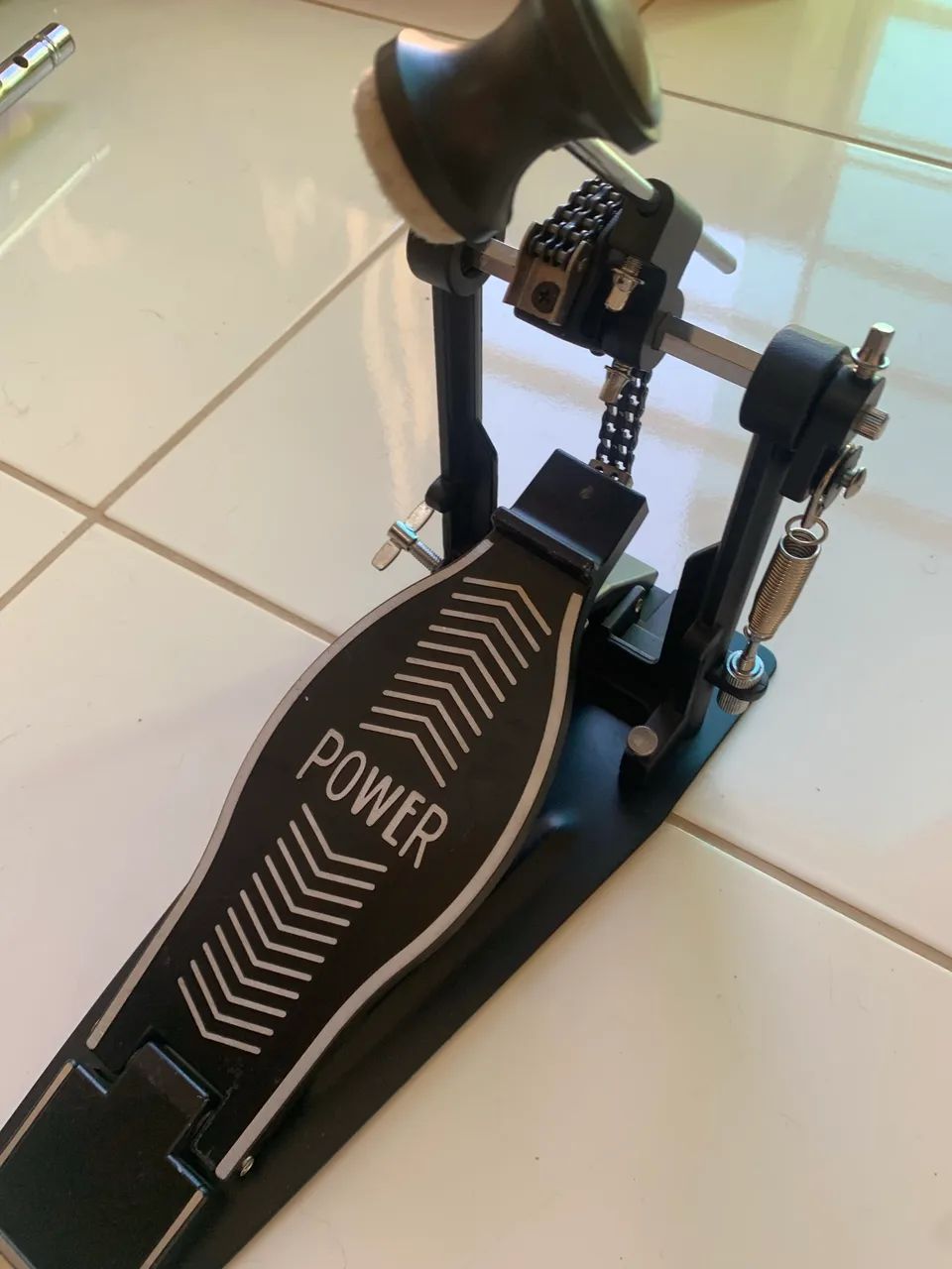Pedal de Bumbo Simples Turbo Power - Novo e Robusto