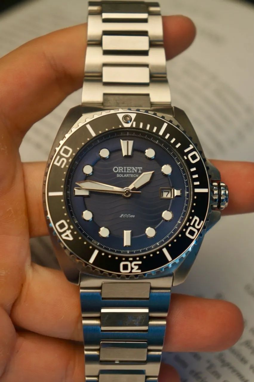 Relógio Orient SolarTech Diver 200m MBSS1471 D1SX Full Set - Foto 3