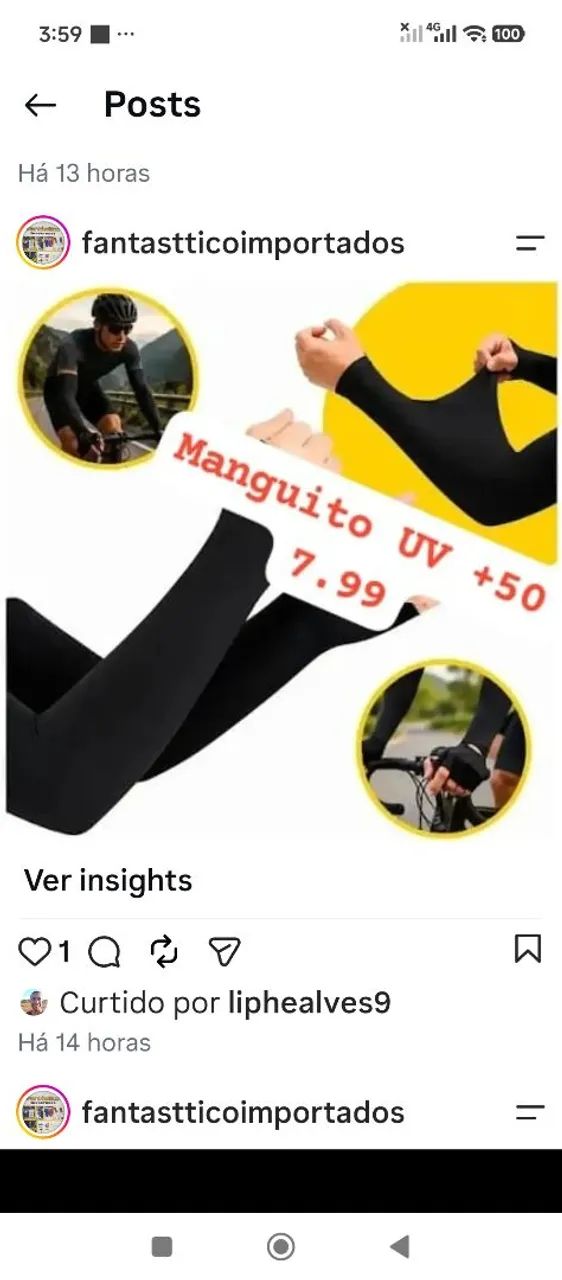 Manguito p proteger do sol 50+ UV