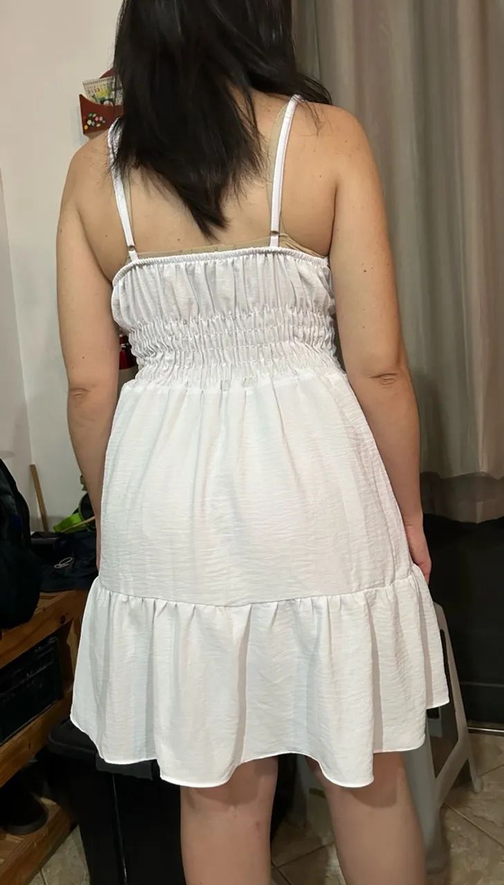 Vestido branco tamanho 40/42 - Foto 3