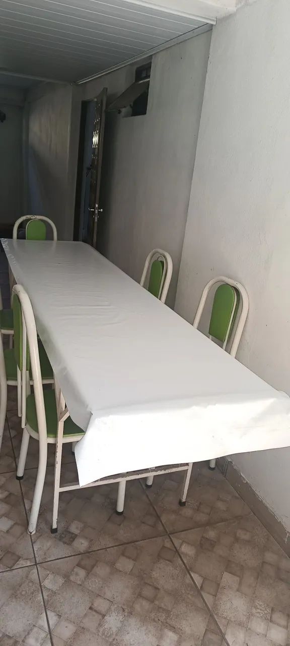 MESA DE FERRO MACIÇO COM VIDRO - Foto 3