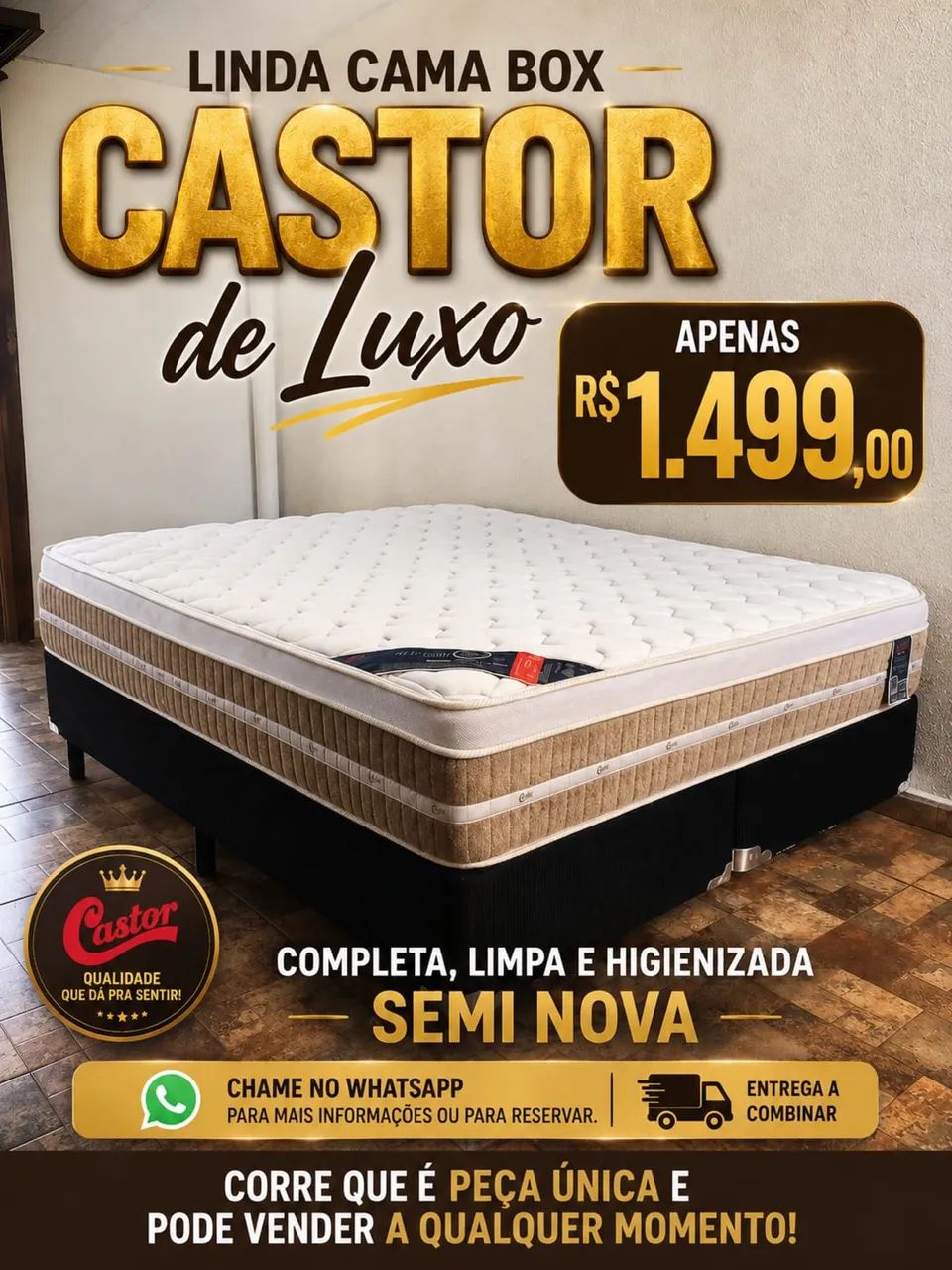 Linda Cama Queen Size CASTOR - Foto 2