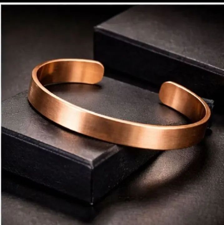 Pulseira de cobre natural artesanal ajustável  - Foto 2
