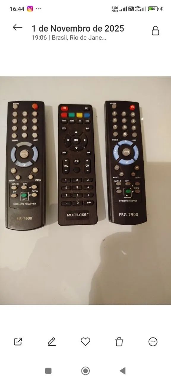 3 controles de conversores de tv 
