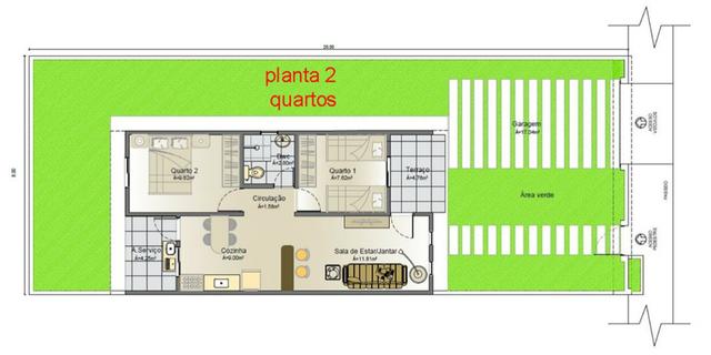 Vendo Casas 2 ou 3 quartos na cidade jardim - Financiamento Caixa - Entrada com FGTS - Foto 4