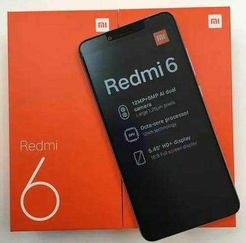 Xiaomi Redmi 6 32 Preto, NOVO na Caixa