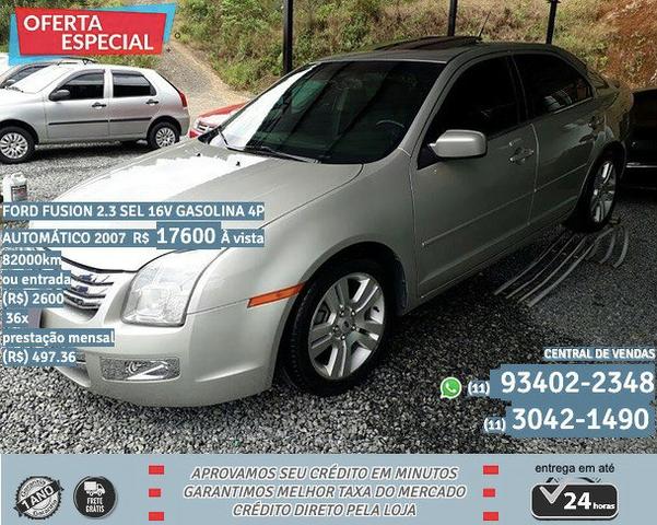 Prata Ford fusion 2.3 sel 16v gasolina 4p aut 2007 R$17600 82000Km