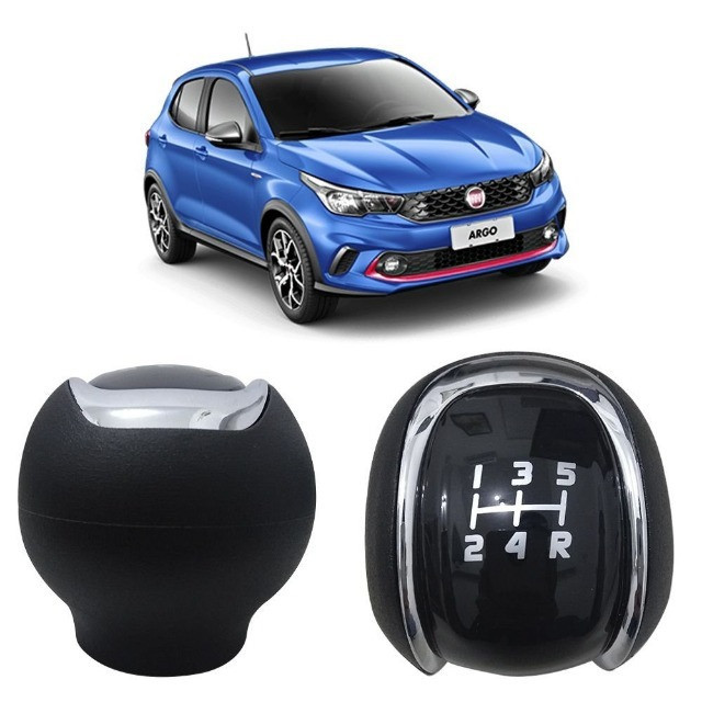Bola Câmbio Manopla Fiat Argo Original - Preta / Prata / Vermelha / Amarela / Cromada