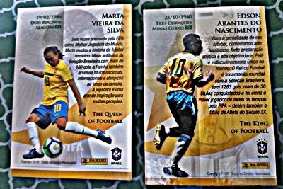 Cards Special Panini Pelé and Marta - The King and The Queen of Football