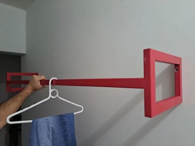 04 un. Araras de metal loja 1,20m vermelha