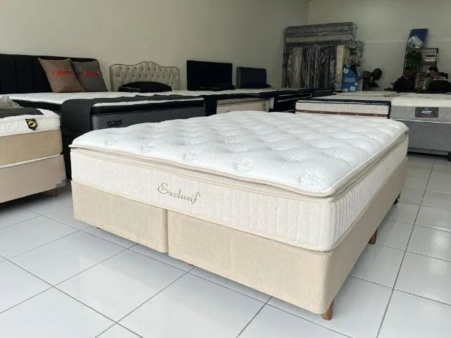 Cama Box Queen Size Pillow Top Macio Molas Ensacadas Marca Sankonfort Nova!
