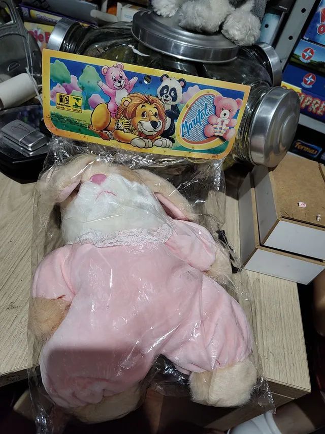 Coelho pelúcia antigo Maritel lacrado  - Foto 3