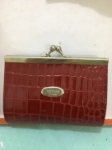 Porta moedas em couro vinho - Foto 2