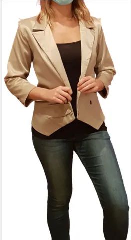 Blazer Curto Rayon Acetinado 