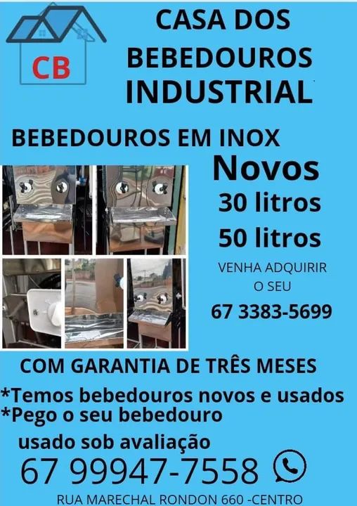 BEBEDOURO INDUSTRIAL INOX reis 