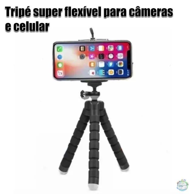 Tripé super flexível para celular e câmeras