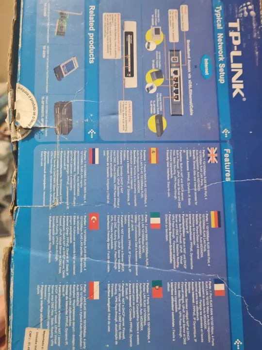 Cabo TP-Link TL-R402m de 4 portas/roteador DSL cor branco  - Foto 6