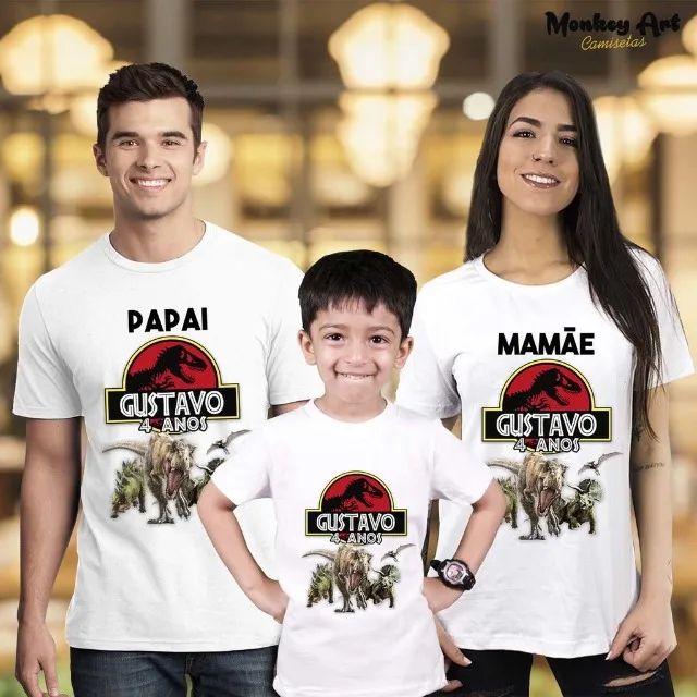 Camisa personalizada pais e filhos para aniversário infantil  - Foto 2