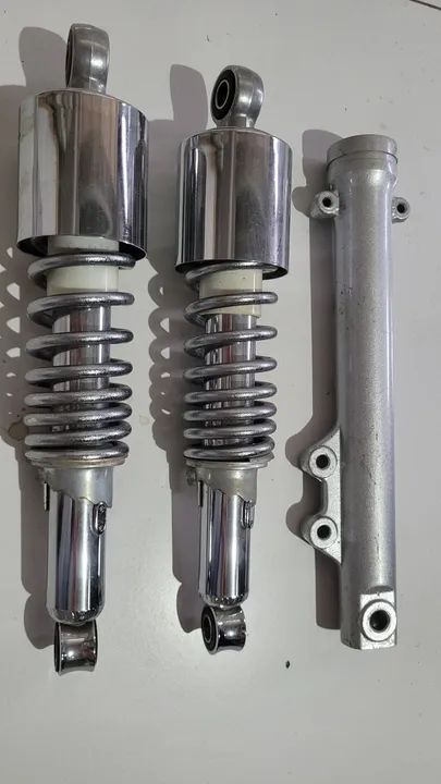 Par suspensão moto cg 125 e bengala de brinde