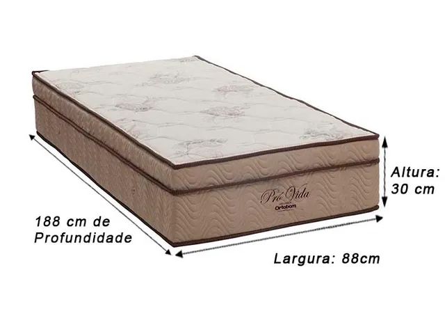 Colchão Solteiro Pro Vida Molas Ensacadas  Ortobom a76 - Foto 2