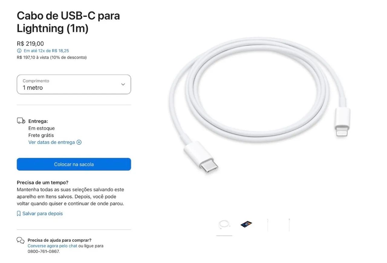 Cabo Apple Original usb c - Foto 2