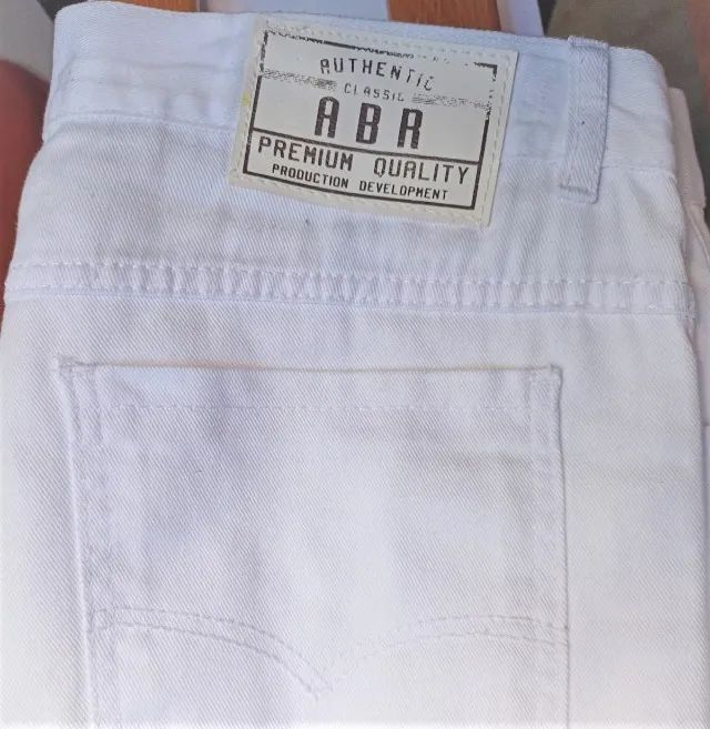 calça jeans branca n46  - Foto 4