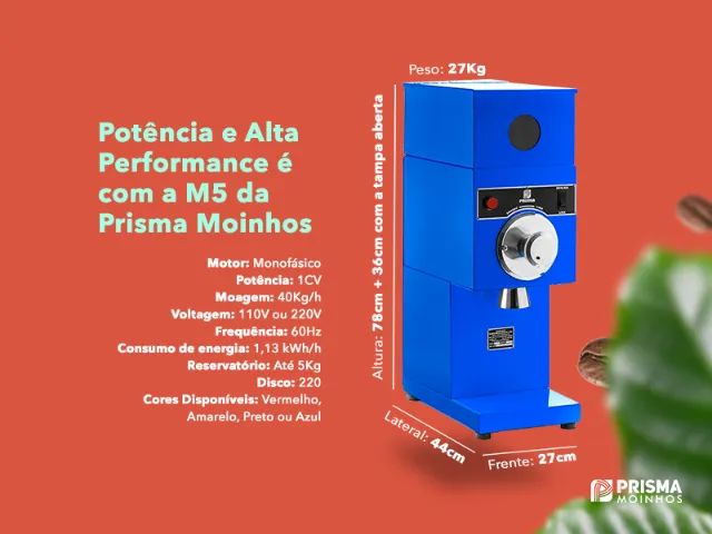MOINHO DE CAFÉ COM MOTOR DE 1CV E RESERVATÓRIO DE 5KG - Foto 3