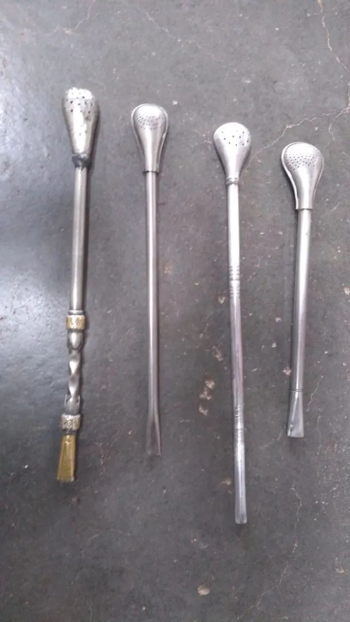 Bombas Antigas de Alpaca Abramo Eberle e Sem Marca - Foto 2