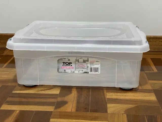Caixa Organizadora Plástica 28,2litros Sanremo 56,4 cm x 38,5 cm x 20 cm