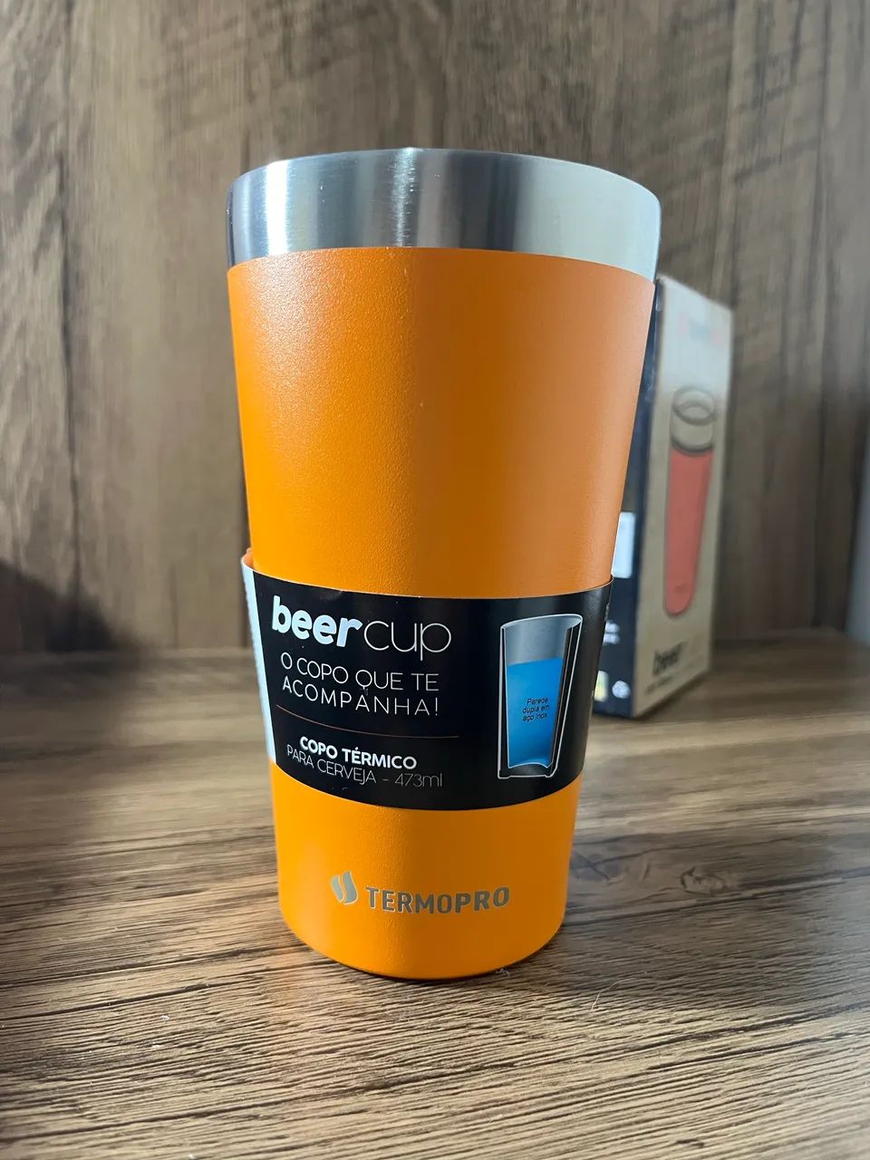 TERMOPRO Copo Térmico para Cerveja 473ml Laranja