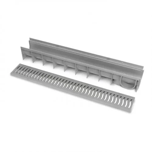 Calha PVC para piso com grelha