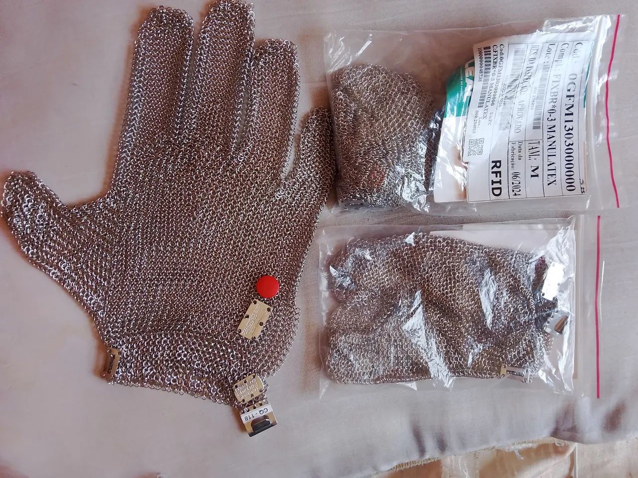 Luvas de segurança tipo malha de aço - Foto 2