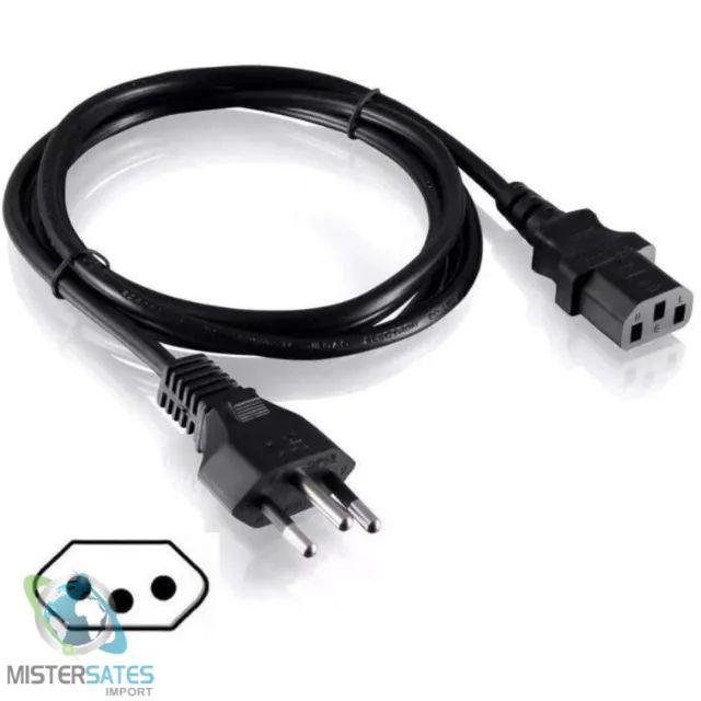 Cabo De Fonte Tripolar 1,20m 7mm Para Tv Notebook Pc Fonte - COD 991 - Foto 4