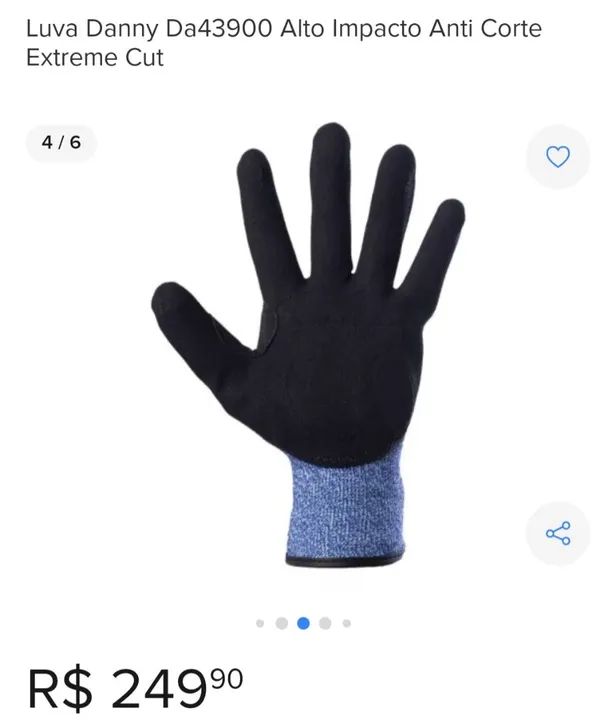 Luva de Segurança Danny Da43900 anti impacto Tijuca RJ  - Foto 4