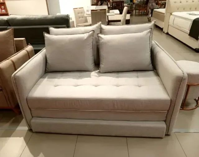 Sofá Cama Noronha 1,55m Linho -    Pronta Entrega! - Foto 3