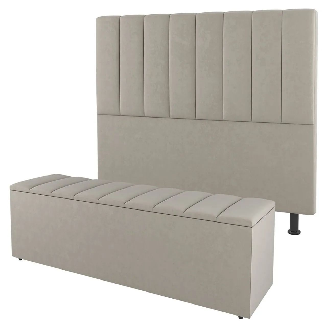 Rack/Painel de Cabeceira com Banqueta
