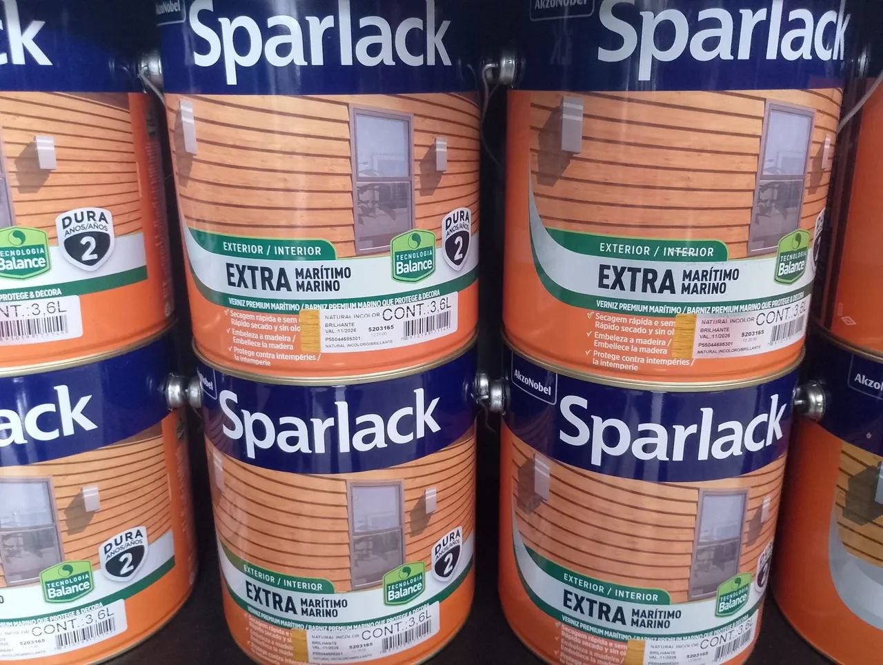 Verniz Marítimo Sparlack Extra - 3,6L base d'água 
