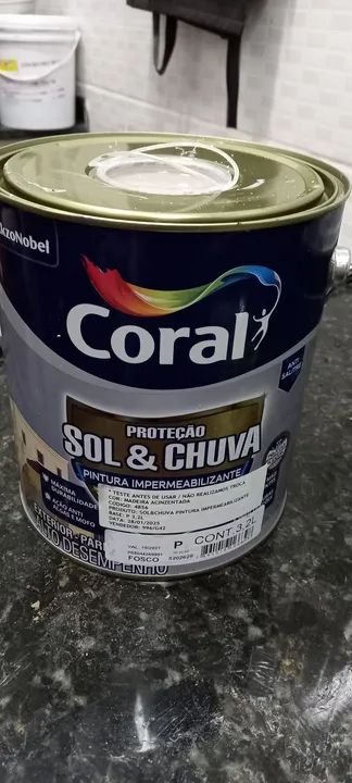 Tinta coral impermeabilizante fosca