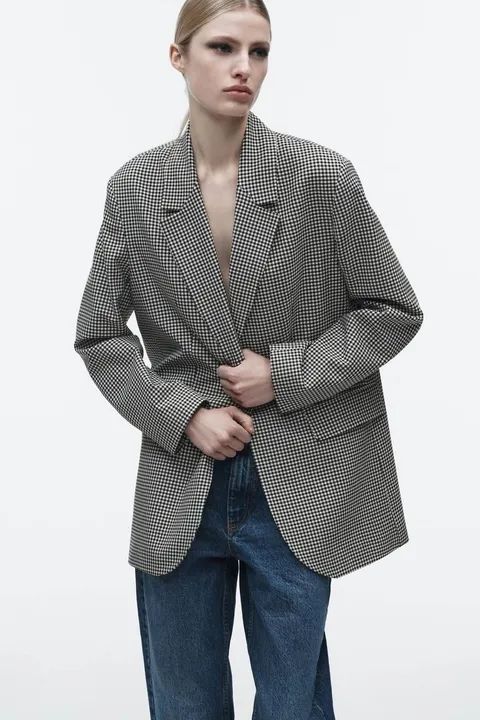 Blazer reto xadrez vichy feminino - Foto 5