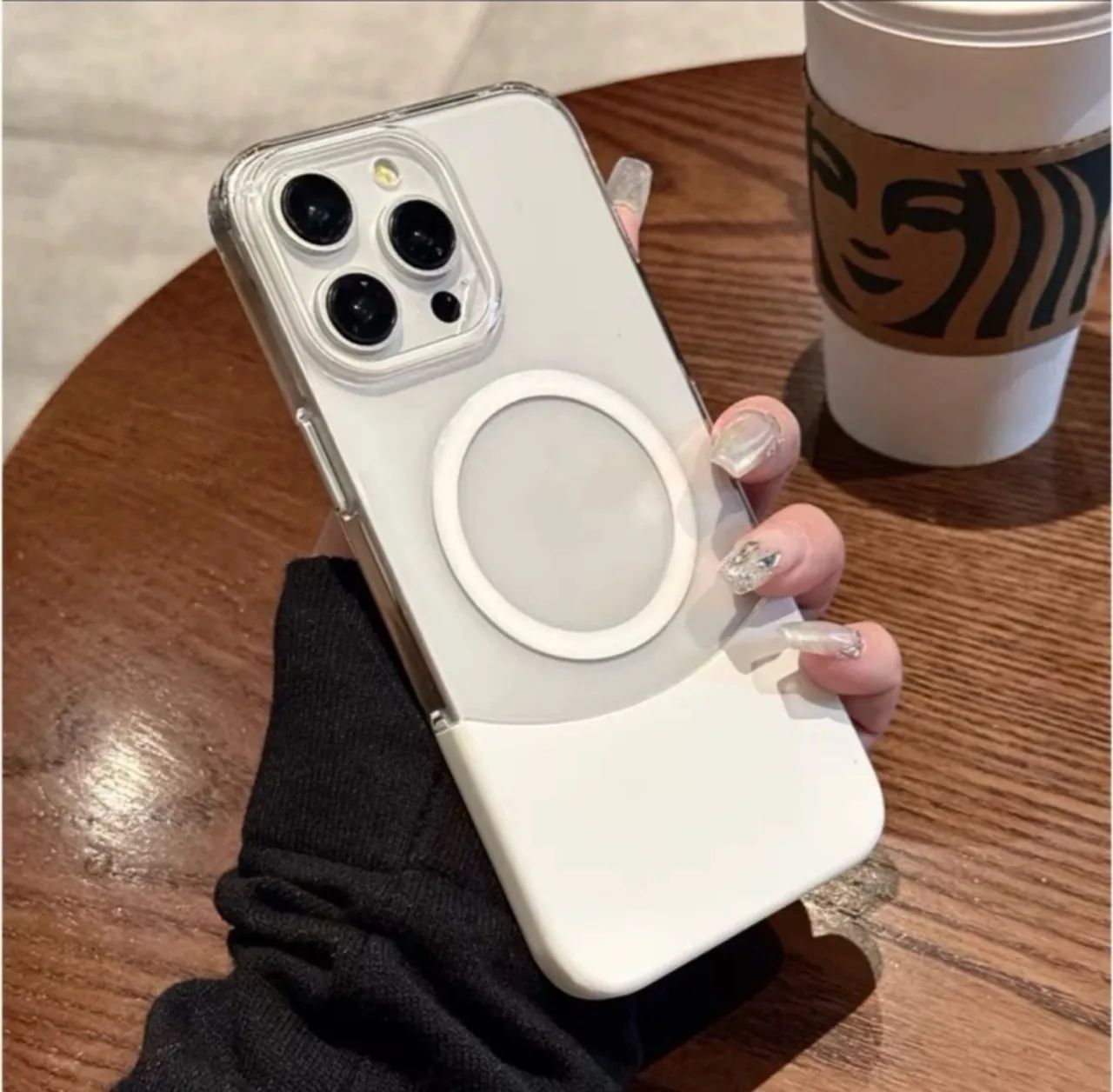 Capa slim montável  para iPhone com anel magnético MagSafe 
