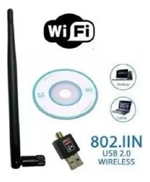 Adaptador Usb Wi-Fi 802.11 com Antena - Loja Coimbra Computadores - Foto 3