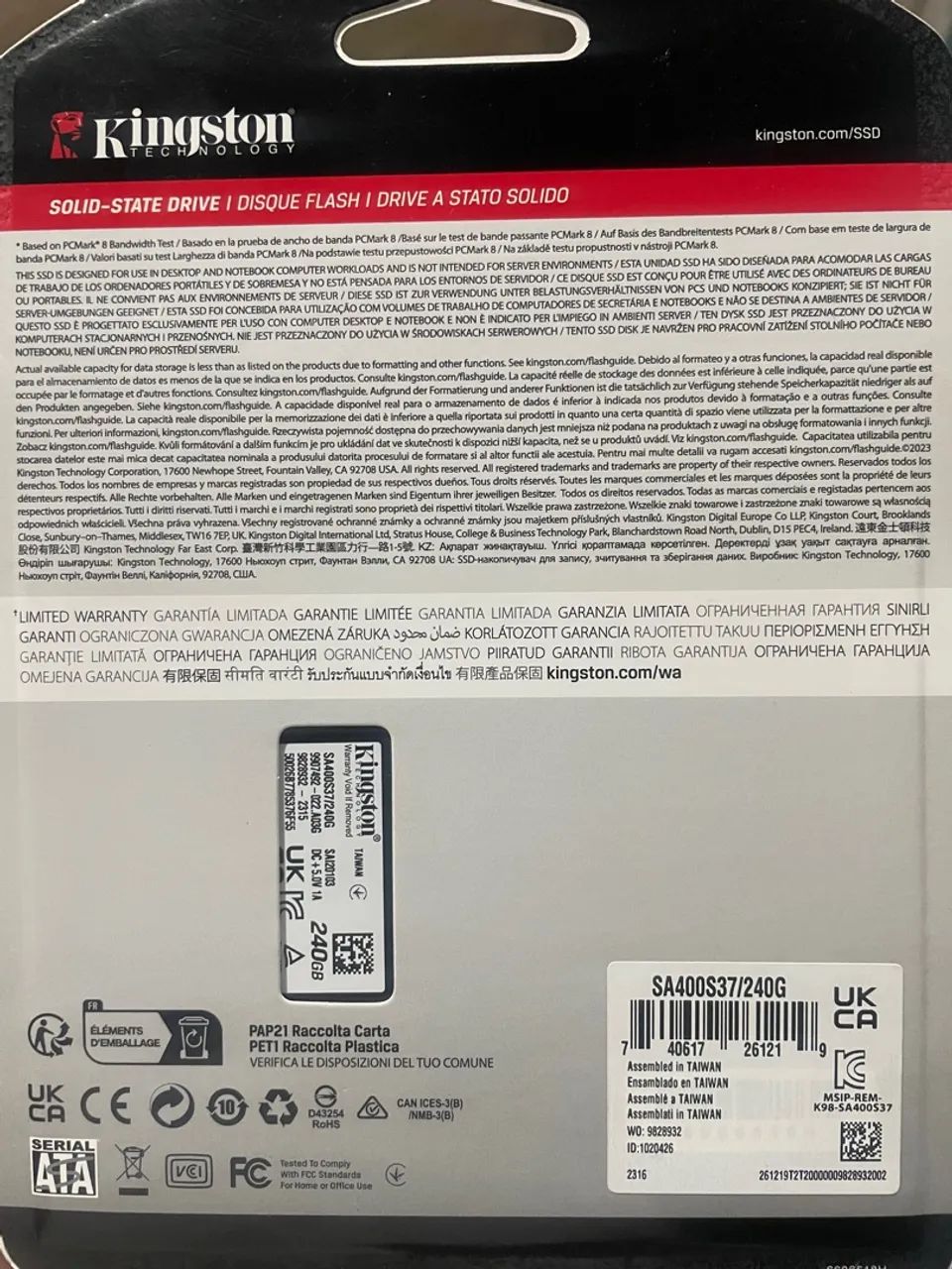 SSD 240GB kingston A400 - Novo - Foto 3