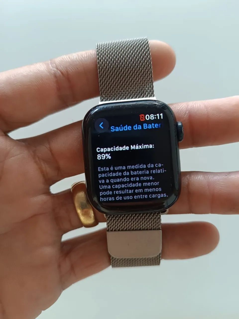 Apple watch séries 8 - 41 mm - preto - Foto 4