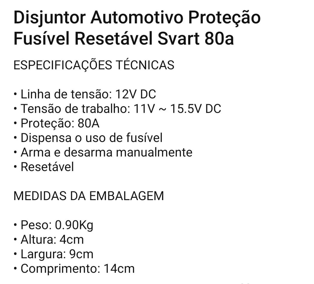 Disjuntor 80A para proteção de circuitos elétricos - Foto 4