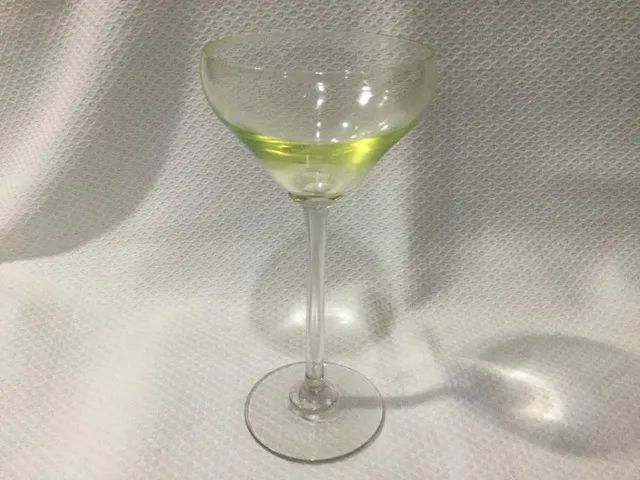 Taça De Cristal Verde Francesa Anos 40 Vintage Colecionador - Foto 5