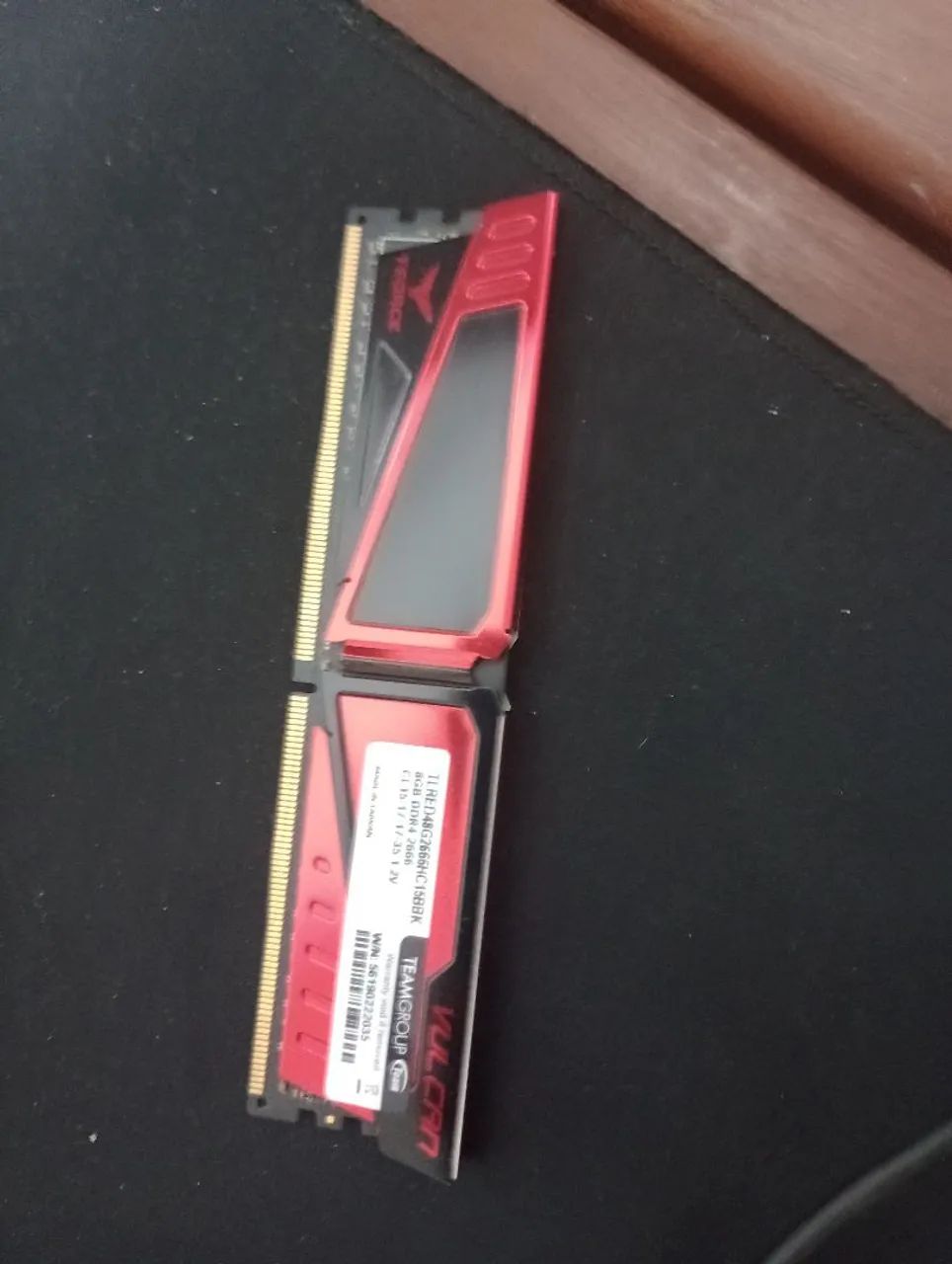 Memoria Team Group T-Force Vulcan Pichau 8GB (1x8) DDR4 2666Mhz Vermelha