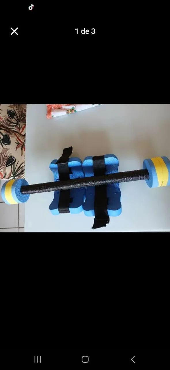 Vendo kit barra e caneleira para natacao e hidroginastica 
